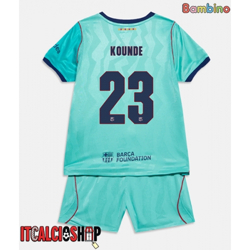 Barcelona Jules Kounde #23 Terza Maglia Bambino 2026-27 Manica Corta (+ Pantaloni corti)